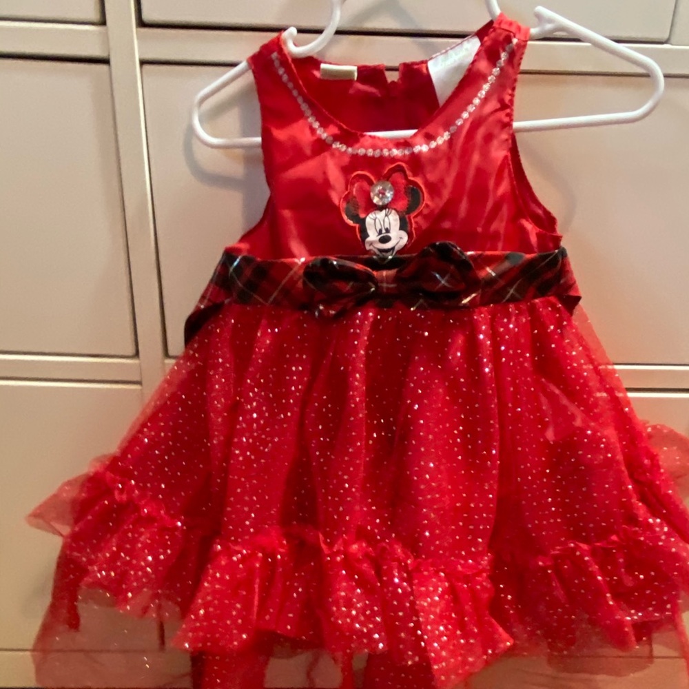 Minnie Mouse holiday dress - 6-9M